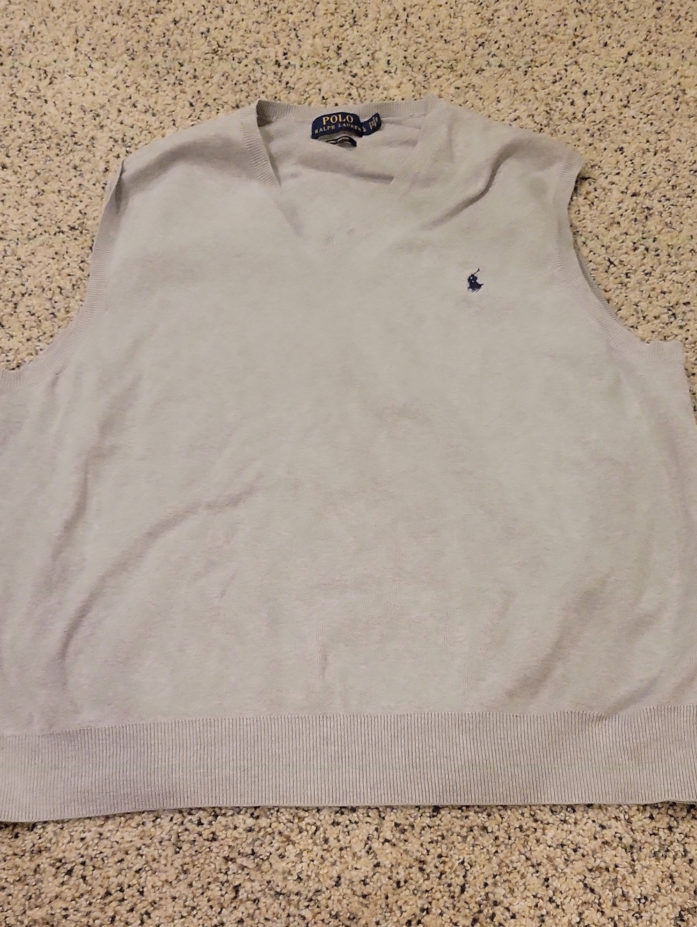 Polo Ralph Lauren Gray Grey Cotton Vest Large